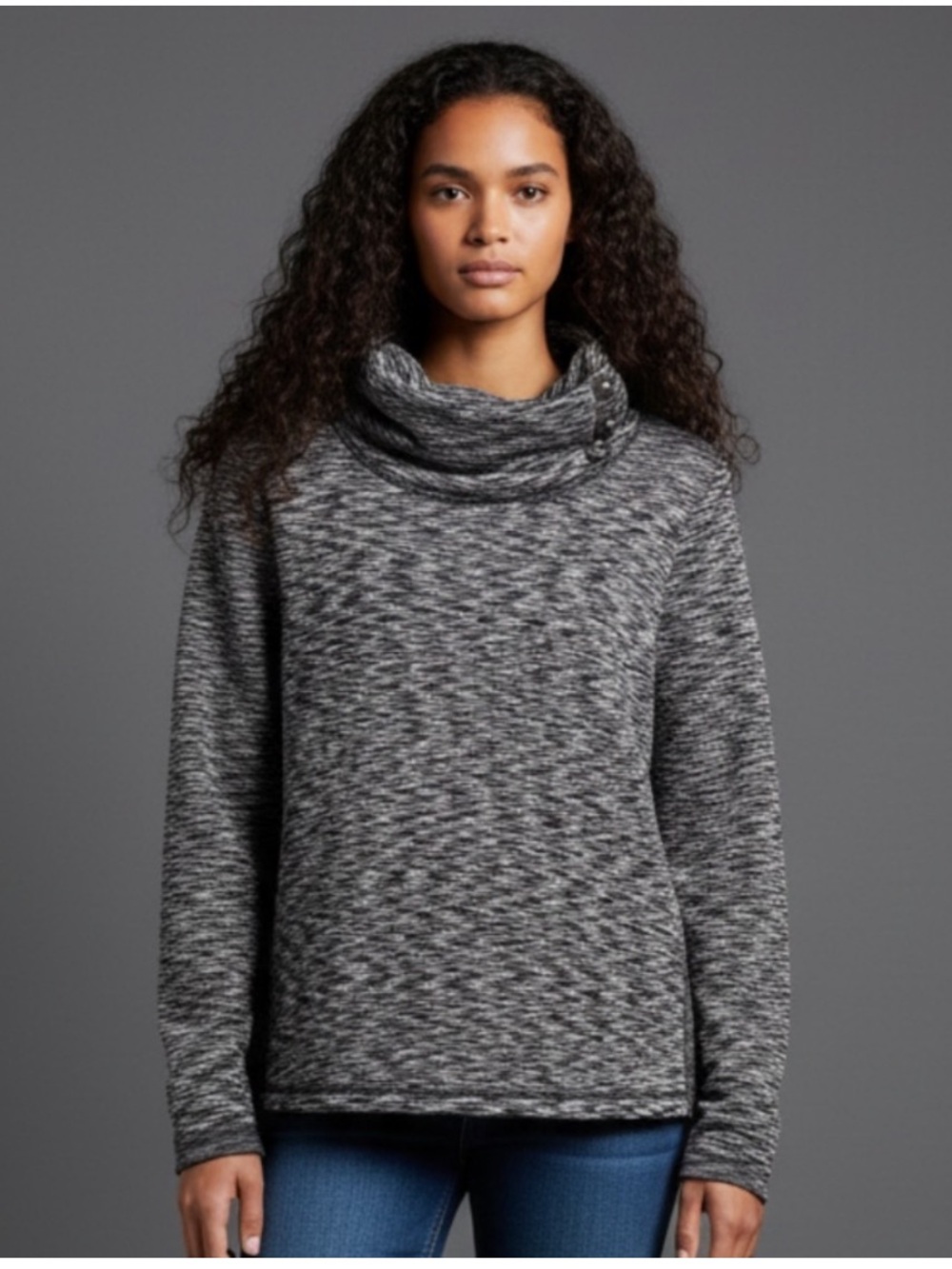 Athleta Gray Cowl Neck Sweatshirt Transcend the Summit